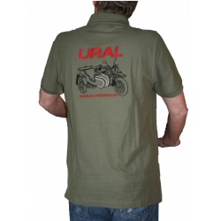 Poloshirt green with stiching